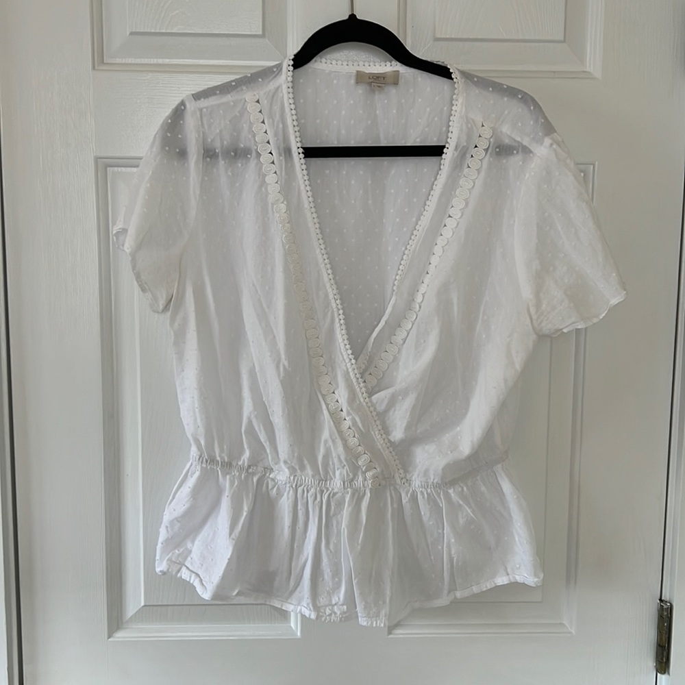 LOFT White Shirt — L
